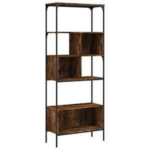vidaXL raamaturiiul 5 korrust, suitsutamm, 76x33x188,5 cm, tehispuit
