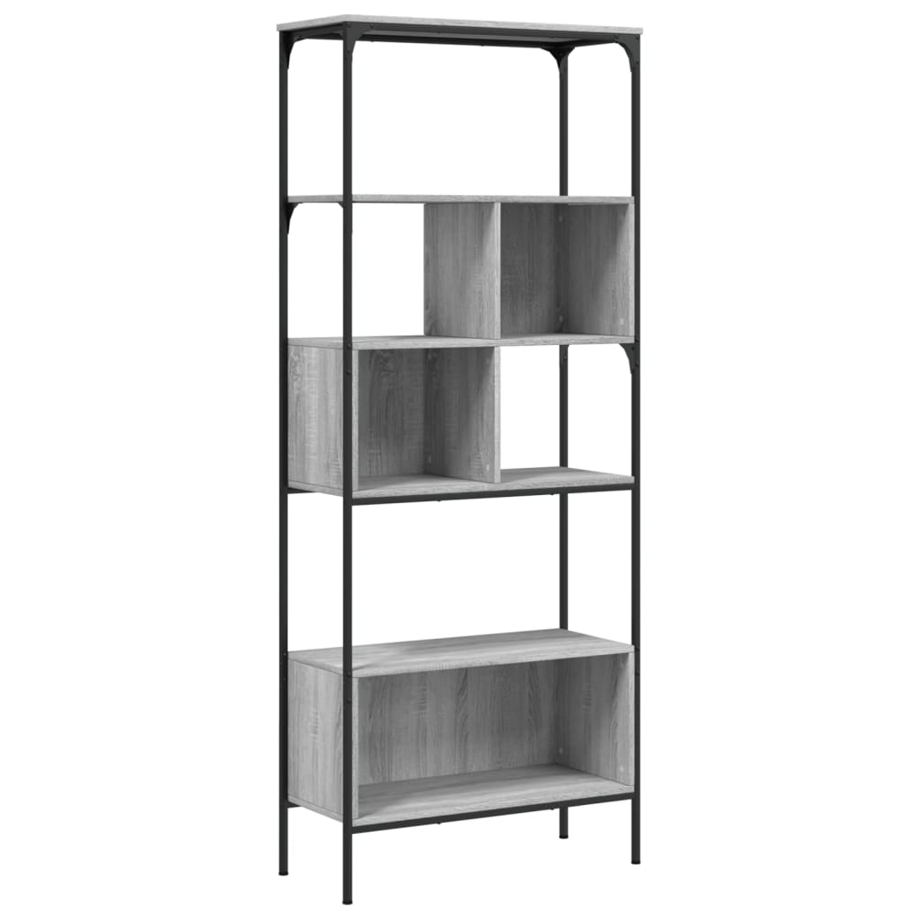 Thumbnail - vidaXL Bücherregal 5 Böden Grau Sonoma 76x33x188,5 cm Holzwerkstoff