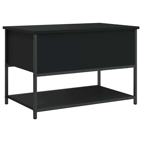 vidaXL hoiupink, must, 70 x 42,5 x 47 cm, tehispuit