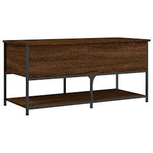 Úložná lavice hnědý dub 100 x 42,5 x 47 cm kompozitní dřevo - obrázek 2