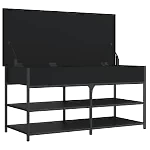 Lavice s botníkem černá 100 x 42,5 x 50 cm kompozitní dřevo - obrázek 6