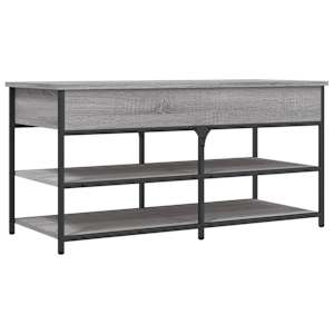 Lavice s botníkem šedá sonoma 100x42,5x50 cm kompozitní dřevo - obrázek 2