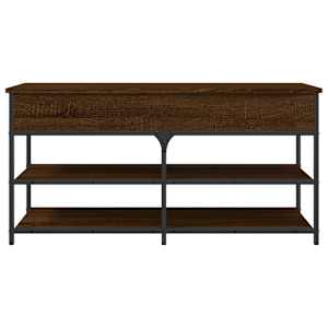 Lavice s botníkem hnědý dub 100x42,5x50 cm kompozitní dřevo - obrázek 7