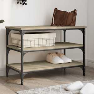 Lavice s botníkem dub sonoma 70 x 38,5 x 49 cm kompozitní dřevo - obrázek 1