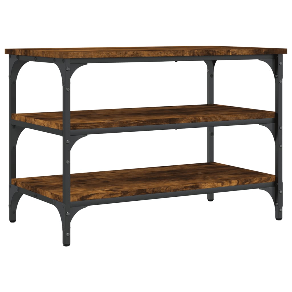 vidaXL Lavice s botníkem kouřový dub 70x38,5x49 cm kompozitní dřevo