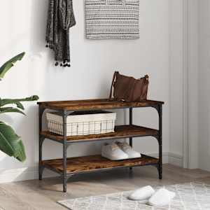 Lavice s botníkem kouřový dub 70x38,5x49 cm kompozitní dřevo - obrázek 3
