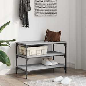 Lavice s botníkem šedá sonoma 70x38,5x49 cm kompozitní dřevo - obrázek 3