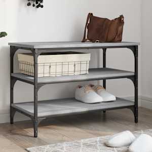 Lavice s botníkem šedá sonoma 70x38,5x49 cm kompozitní dřevo - obrázek 1
