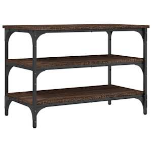 Lavice s botníkem hnědý dub 70 x 38,5 x 49 cm kompozitní dřevo - obrázek 2