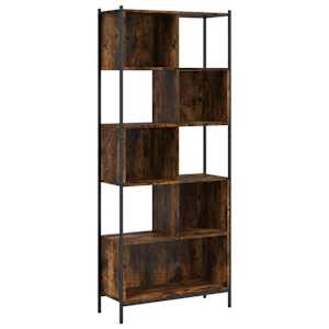 vidaXL raamatualus, suitsutatud tamm, 72 x 28 x 172 cm, tehispuit