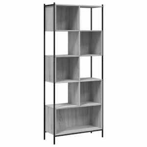 vidaXL raamatualus, hall Sonoma tamm, 72 x 28 x 172 cm, tehispuit