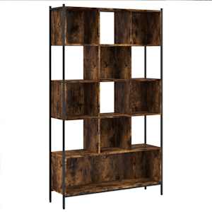 vidaXL raamatualus, suitsutatud tamm, 102 x 28 x 172 cm, tehispuit