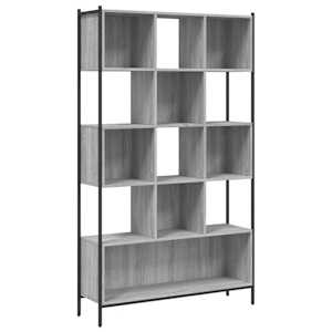 vidaXL raamatualus, hall Sonoma tamm, 102 x 28 x 172 cm, tehispuit