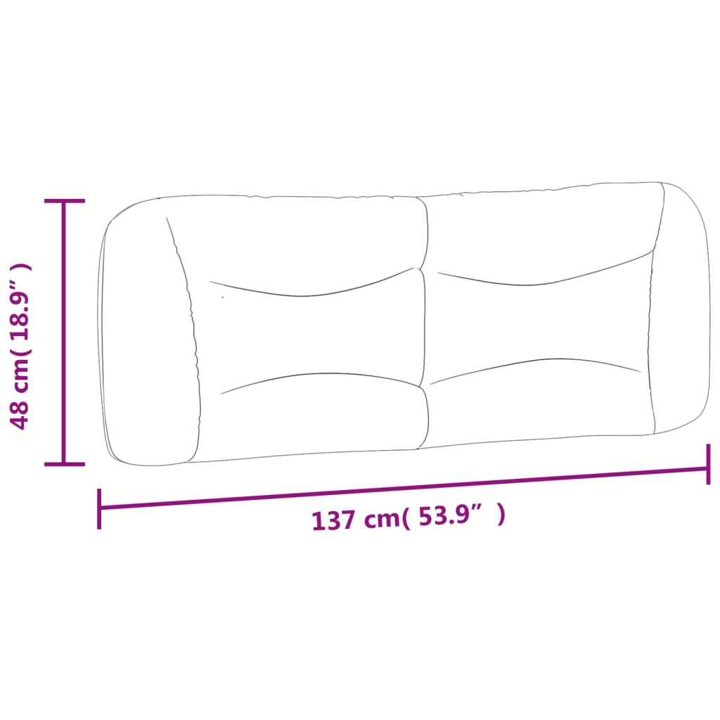 Headboard Cushion Bedroom Hanging Bed Back Cushion Dark Gray Fabric vidaXL - Picture 5 of 20