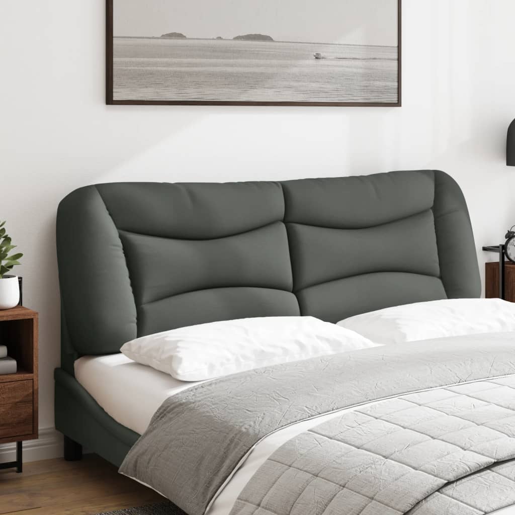 Headboard Cushion Bedroom Hanging Bed Back Cushion Dark Gray Fabric vidaXL - Picture 15 of 20