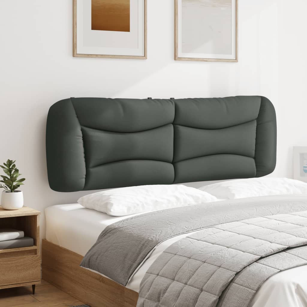 Headboard Cushion Bedroom Hanging Bed Back Cushion Dark Gray Fabric vidaXL - Picture 16 of 20