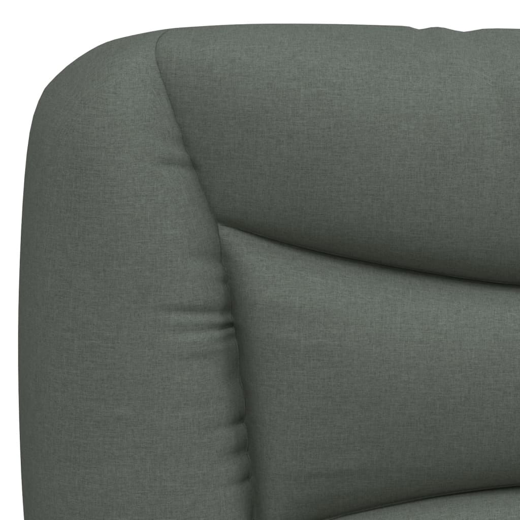 Headboard Cushion Bedroom Hanging Bed Back Cushion Dark Gray Fabric vidaXL - Picture 19 of 20