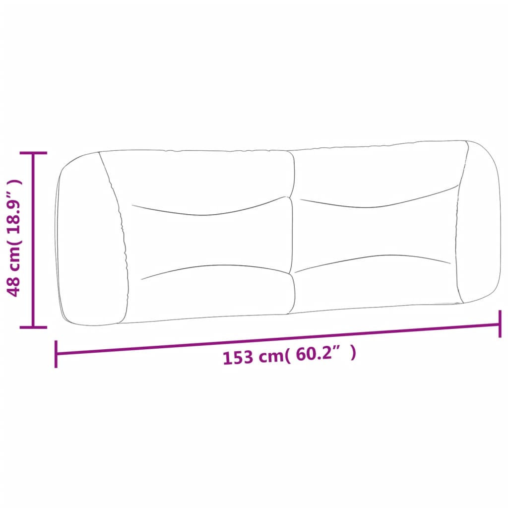 Headboard Cushion Bedroom Hanging Bed Back Cushion Dark Gray Fabric vidaXL - Picture 14 of 20