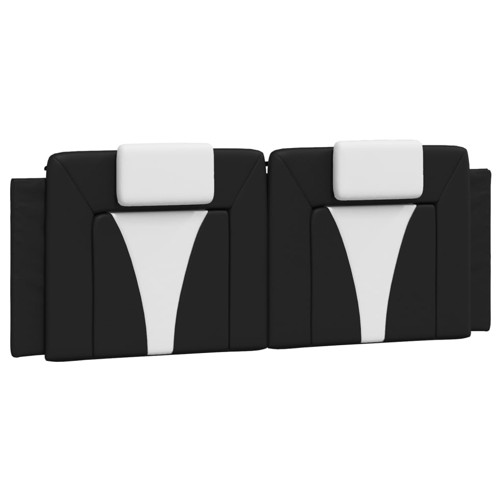 vidaXL Headboard Cushion Black and White 53.9" Faux Leather