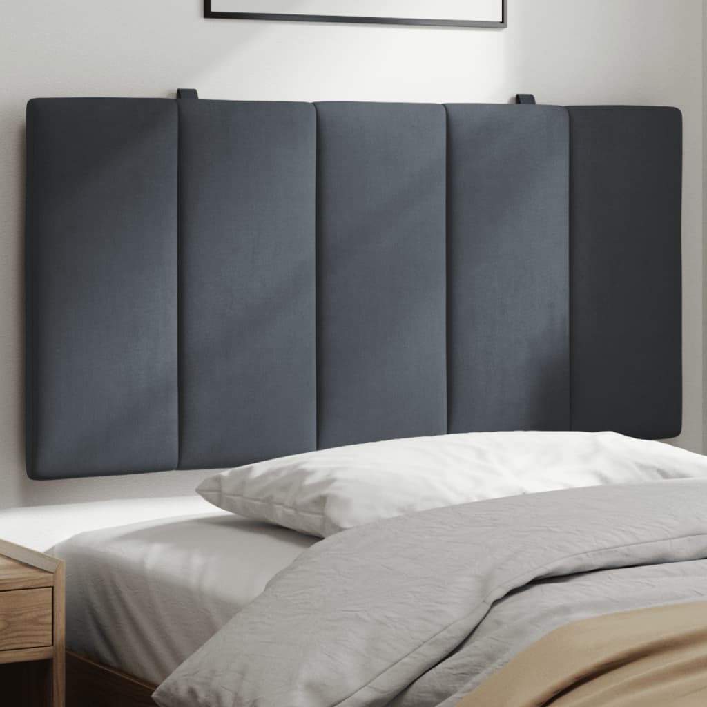 vidaXL Kopfteilkissen "Hanko" Dunkelgrau 100 cm Samt