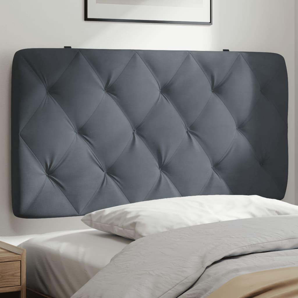 vidaXL Kopfteilkissen Dunkelgrau 100 cm Samt
