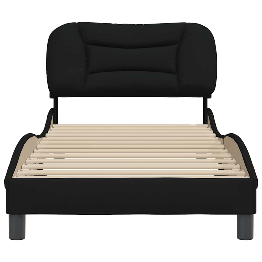 vidaXL Bedframe zonder matras "Hvar" 80x200 cm stof zwart, foto 4
