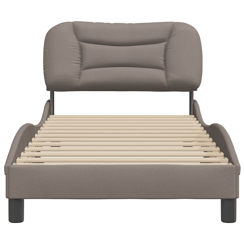 vidaXL Bedframe zonder matras "Hvar" 80x200 cm stof taupe, foto 4