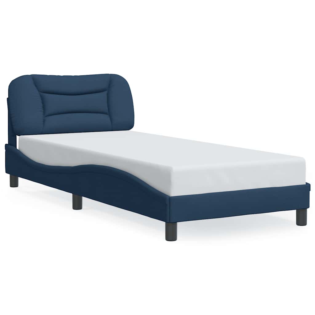 vidaXL Bedframe zonder matras "Hvar" 80x200 cm stof blauw, foto 3