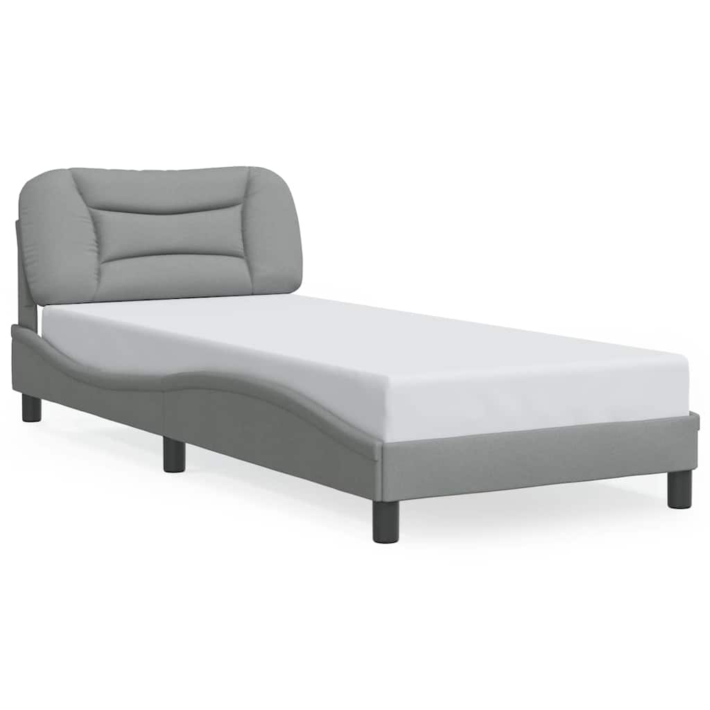 E-shop vidaXL Rám postele bez matraca Hvar bledosivý 90x200 cm látka