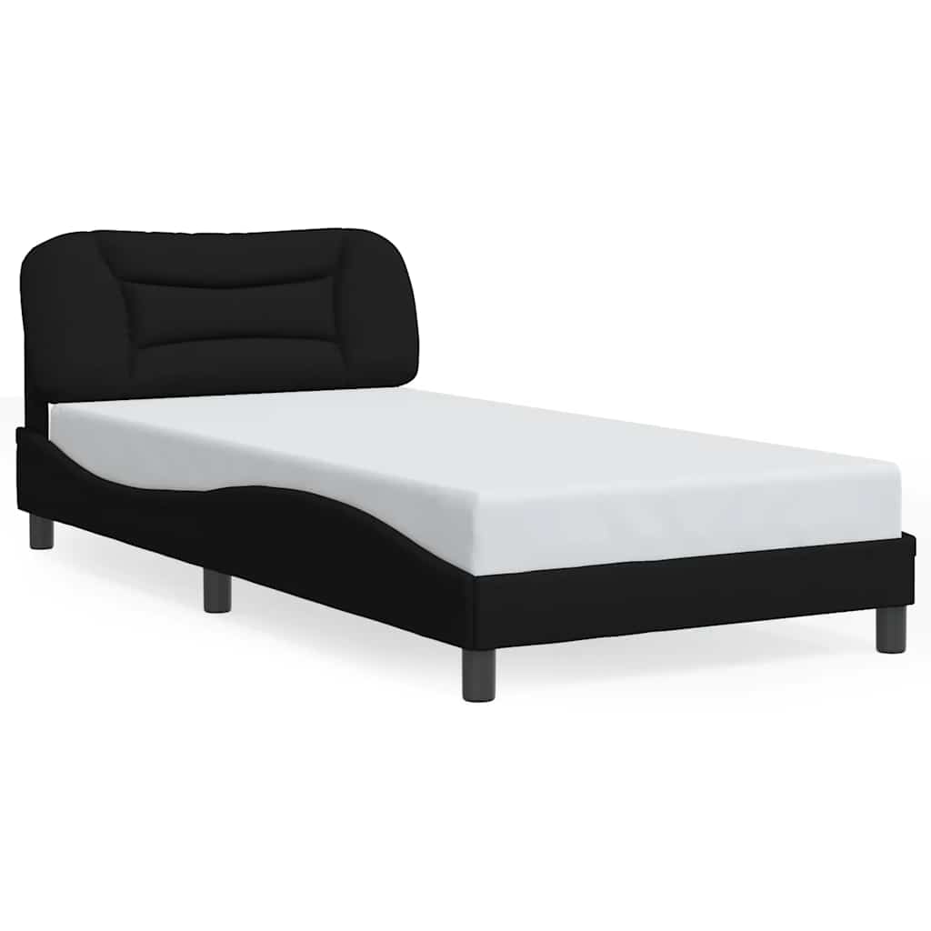 vidaXL Bedframe zonder matras "Hvar" 100x200 cm stof zwart, foto 3