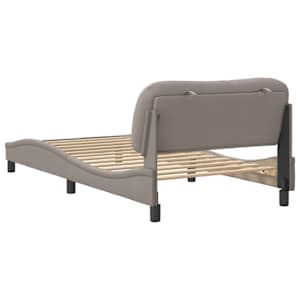 Rám postele bez matrace Hvar taupe 100 x 200 cm textil - obrázek 6