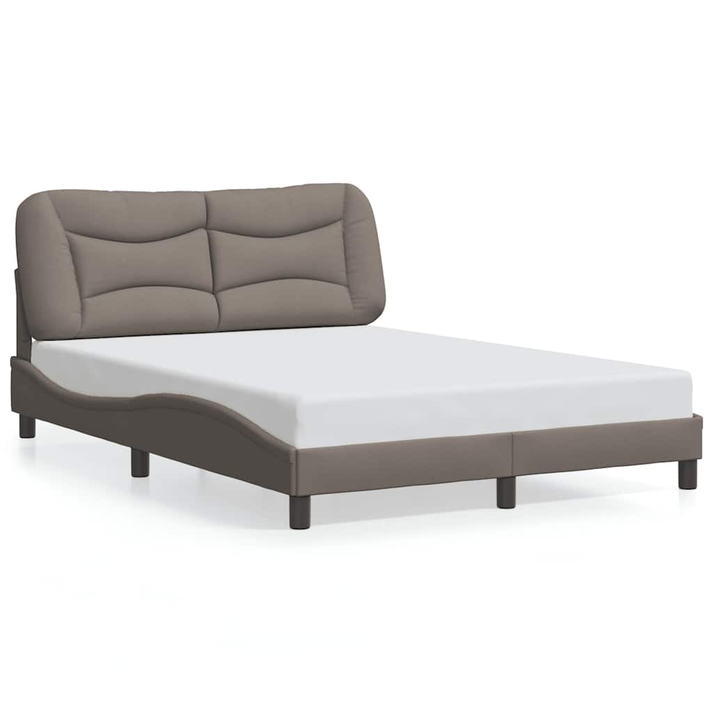 vidaXL Bedframe zonder matras "Hvar" 120x200 cm stof taupe, foto 3