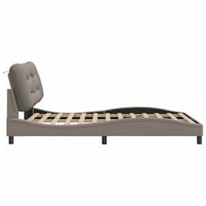 Rám postele bez matrace Hvar taupe 120 x 200 cm textil - obrázek 5