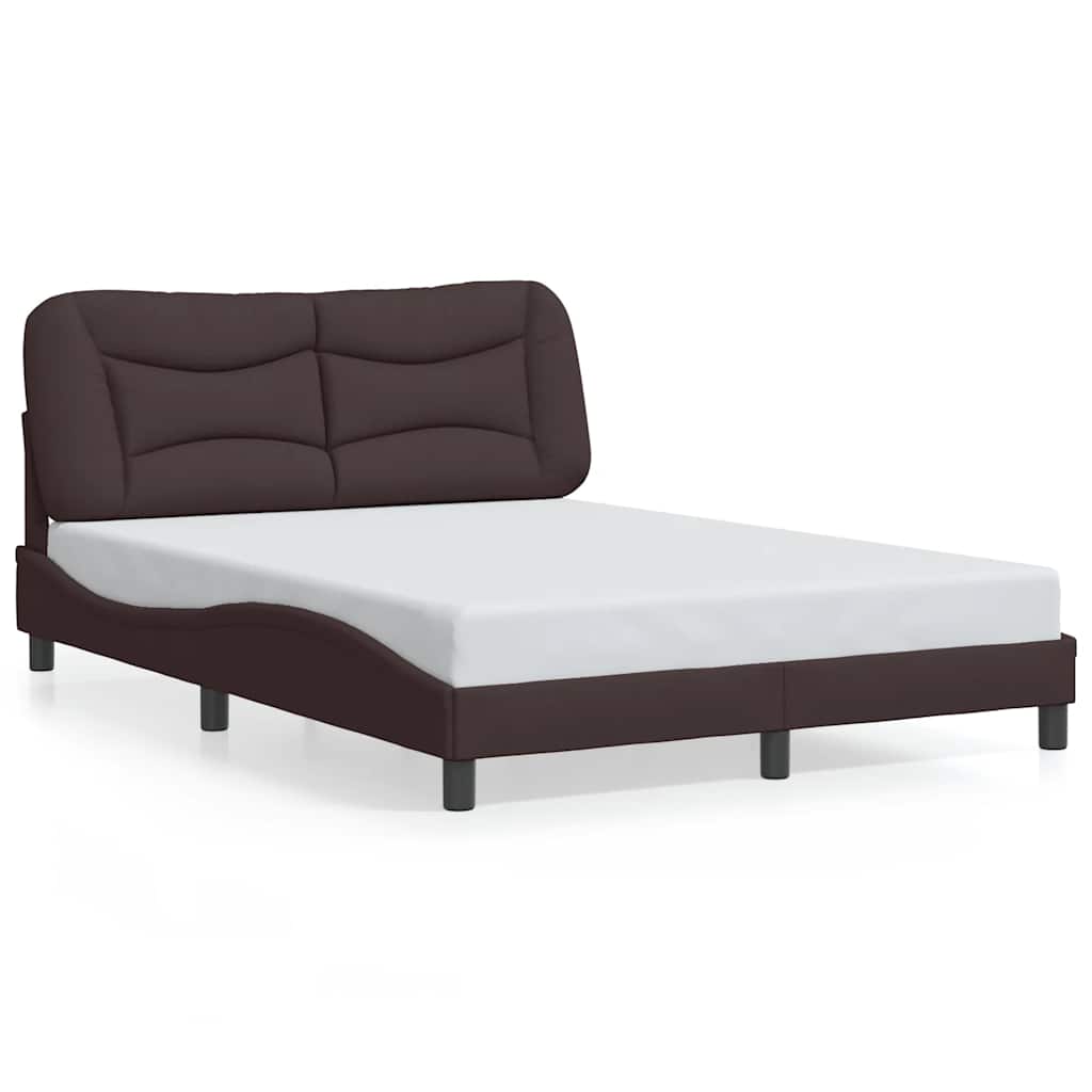 vidaXL Bedframe zonder matras "Hvar" stof donkerbruin 140x190 cm bruin, foto 3