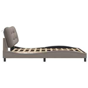 Rám postele bez matrace Hvar taupe 140 x 190 cm textil - obrázek 5