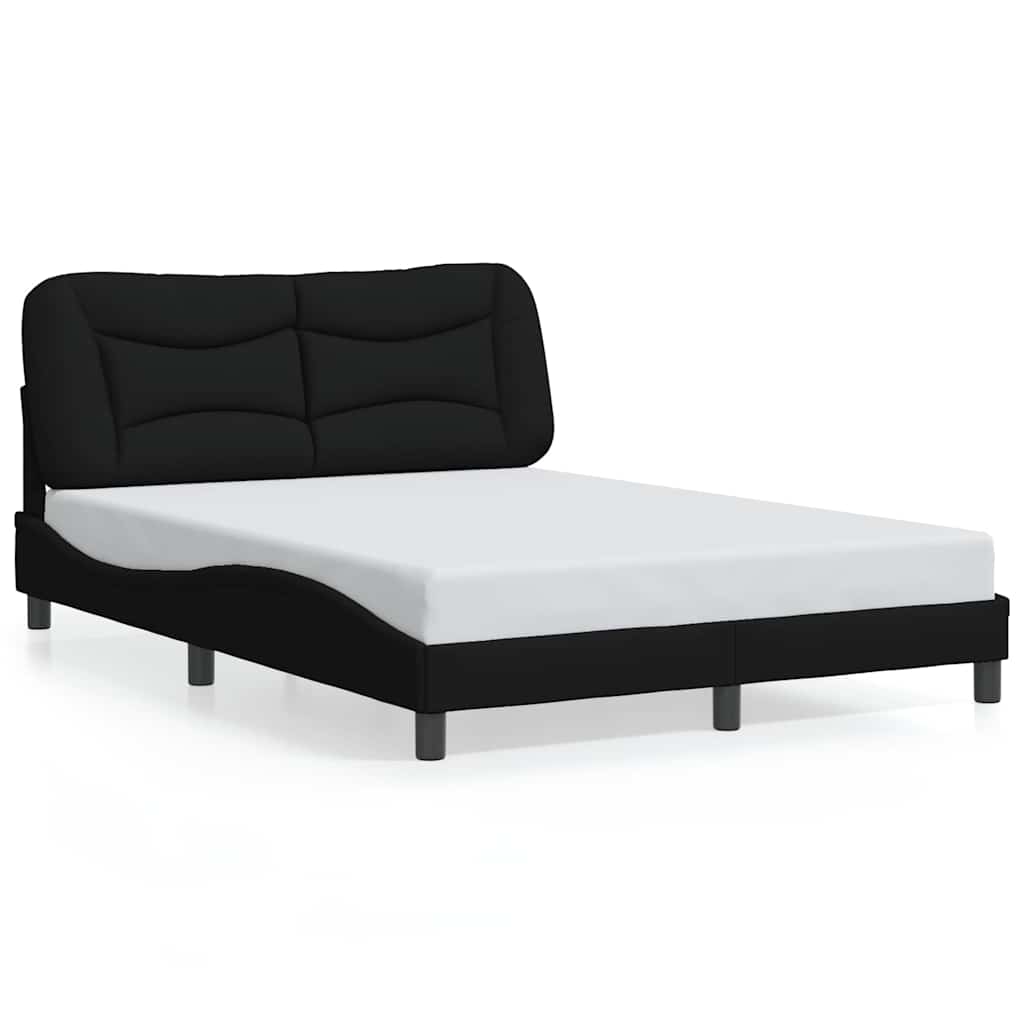 vidaXL Bedframe zonder matras "Hvar" stof zwart 140x200 cm, foto 3
