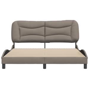 Rám postele bez matrace Hvar taupe 160 x 200 cm textil - obrázek 4
