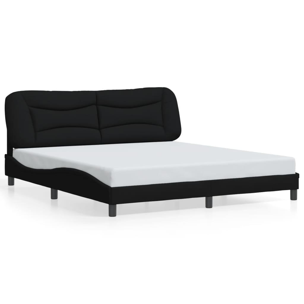 vidaXL Rám postele bez matrace černý 180 x 200 cm textil