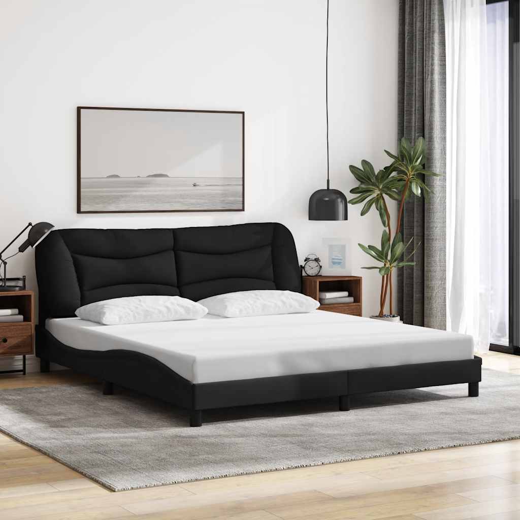 vidaXL sengeramme uden madras Hvar 180x200 cm stof sort