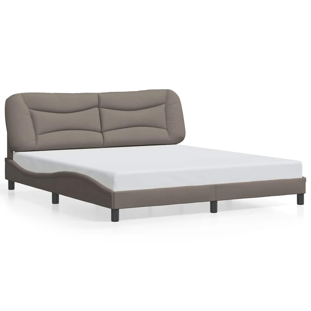 vidaXL Bedframe zonder matras "Hvar" stof taupe 180x200 cm, foto 3