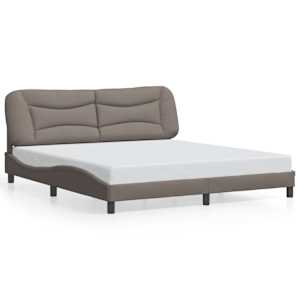 Rám postele bez matrace Hvar taupe 180 x 200 cm textil - obrázek 2