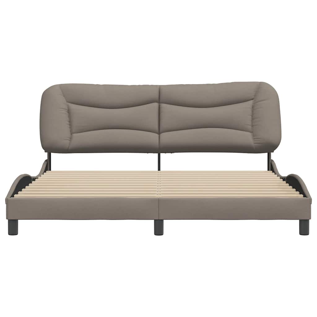 vidaXL Bedframe zonder matras "Hvar" stof taupe 180x200 cm, foto 4