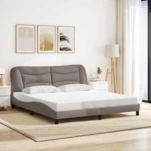 Rám postele bez matrace Hvar taupe 180 x 200 cm textil - obrázek 1