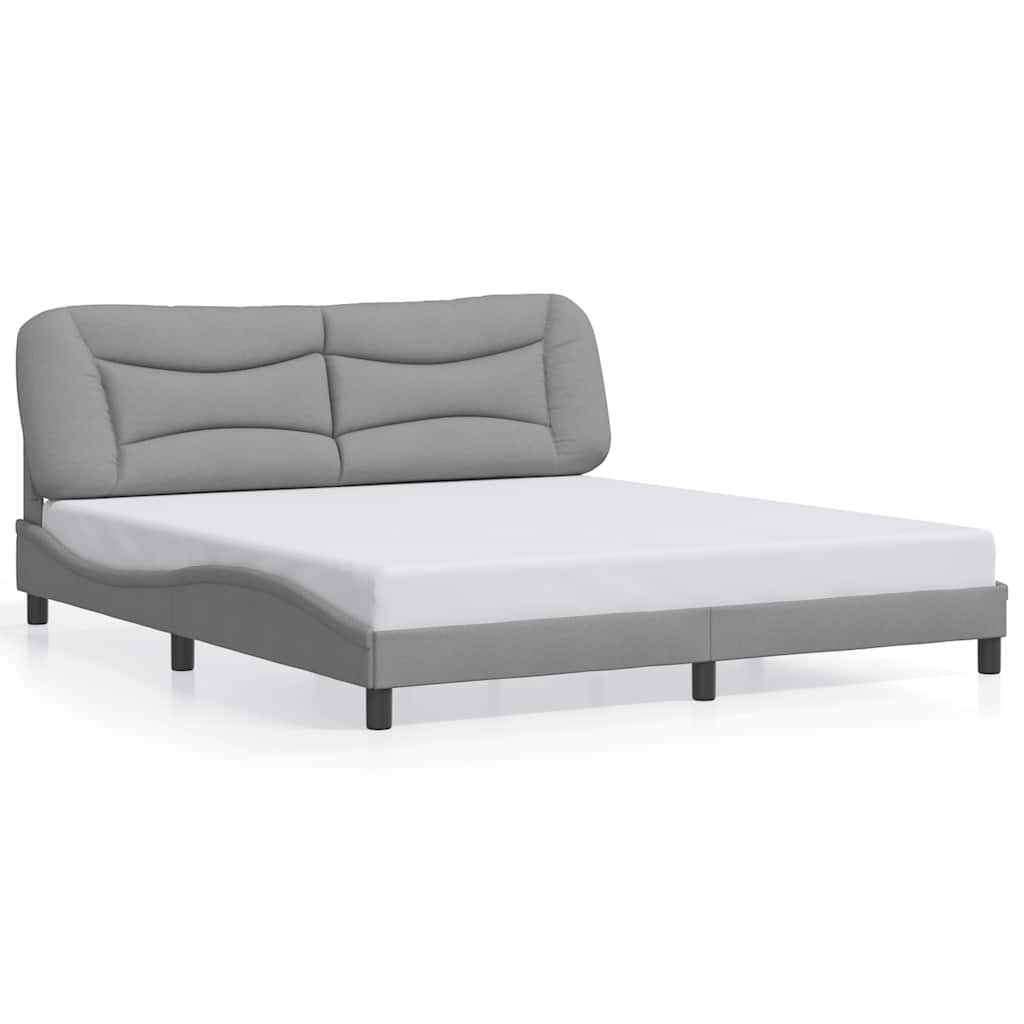 E-shop vidaXL Rám postele bez matraca Hvar bledosivý 183x213 cm látka
