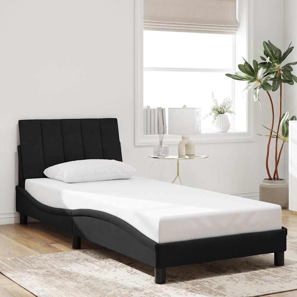 vidaXL sengeramme uden madras Hanko 90x200 cm fløjl sort