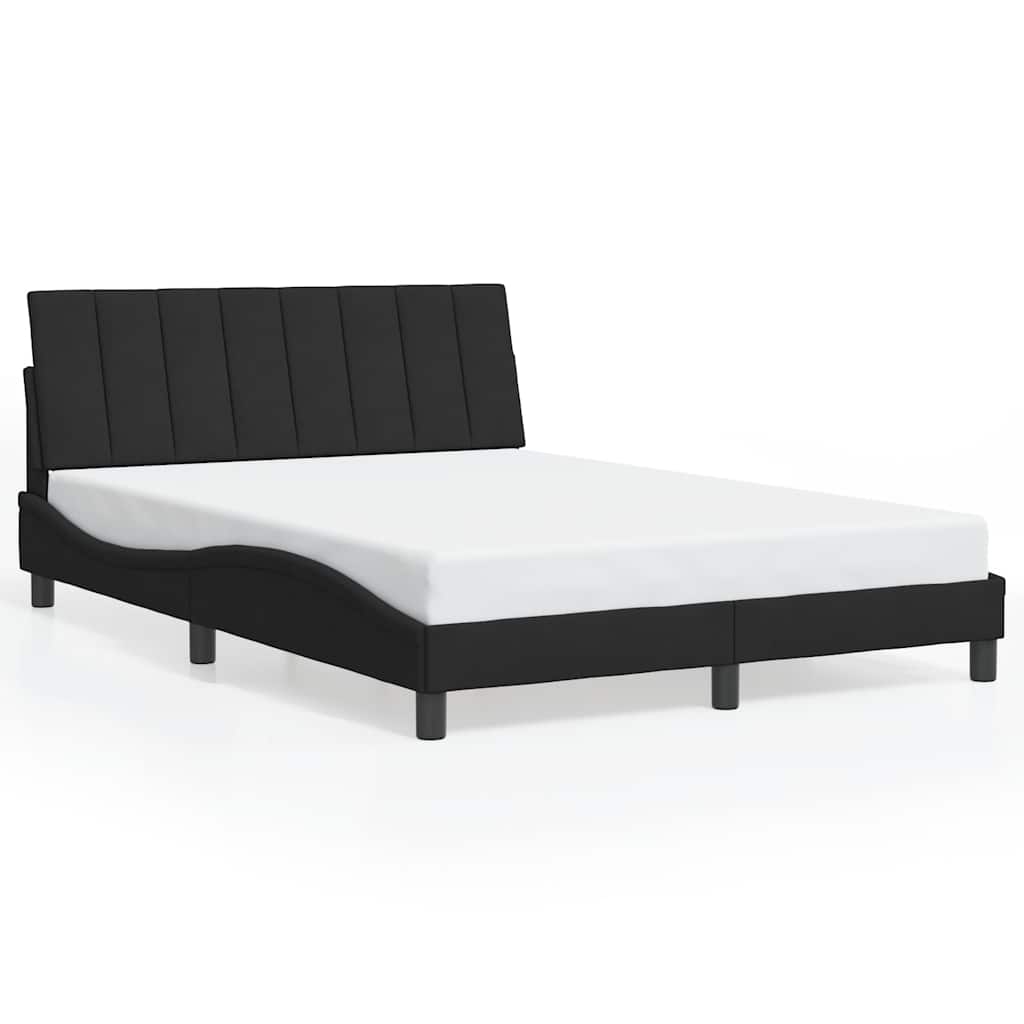 vidaXL Bedframe zonder matras "Hanko" 140x190 cm fluweel zwart, foto 3