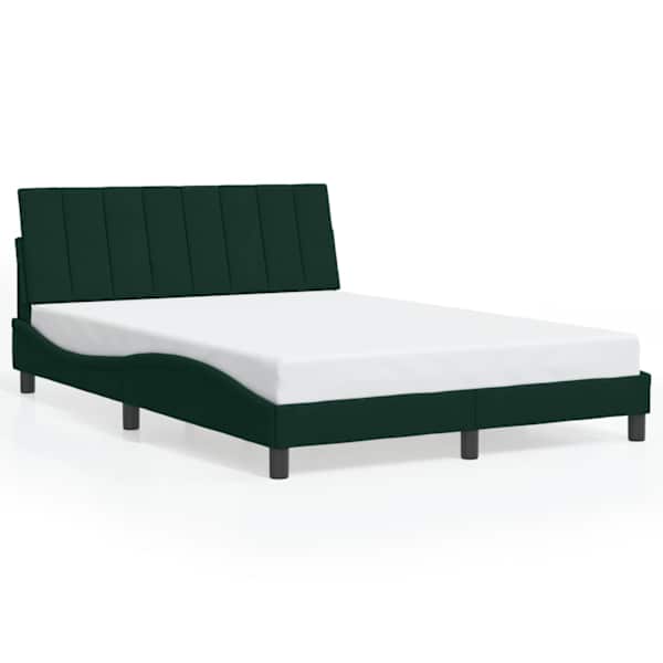 vidaXL voodiraam ilma madratsita Hanko Tumeroheline 140x190 cm samet