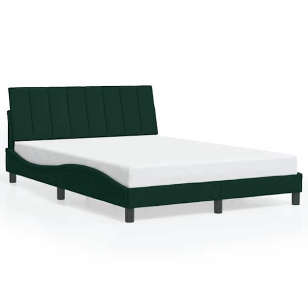 vidaXL voodiraam ilma madratsita Hanko Tumeroheline 140x200 cm samet
