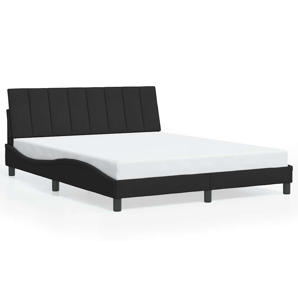 E-shop vidaXL Rám postele bez matraca Hanko čierny 160x200 cm zamat