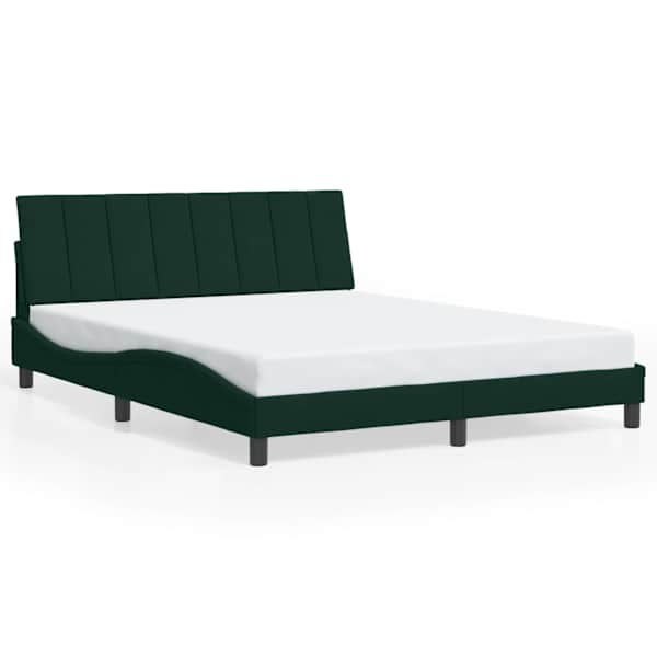 vidaXL voodiraam ilma madratsita Hanko Tumeroheline 160x200 cm samet